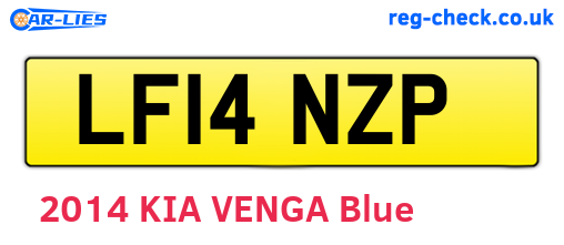 LF14NZP are the vehicle registration plates.