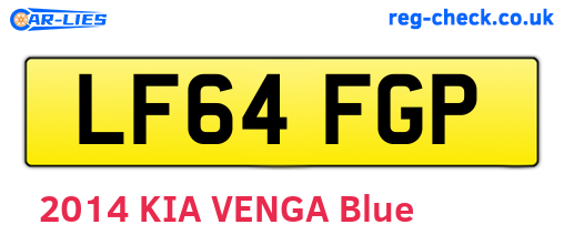 LF64FGP are the vehicle registration plates.