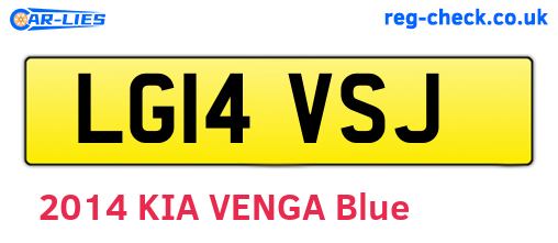 LG14VSJ are the vehicle registration plates.