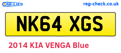 NK64XGS are the vehicle registration plates.