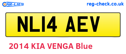 NL14AEV are the vehicle registration plates.