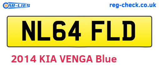 NL64FLD are the vehicle registration plates.