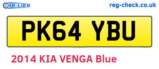 PK64YBU are the vehicle registration plates.