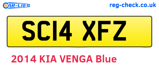 SC14XFZ are the vehicle registration plates.