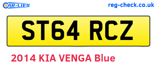ST64RCZ are the vehicle registration plates.