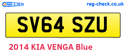 SV64SZU are the vehicle registration plates.