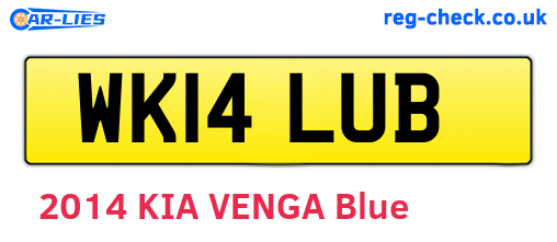 WK14LUB are the vehicle registration plates.