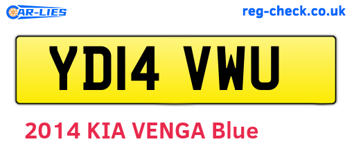 YD14VWU are the vehicle registration plates.