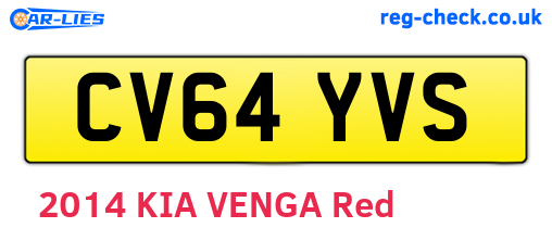 CV64YVS are the vehicle registration plates.