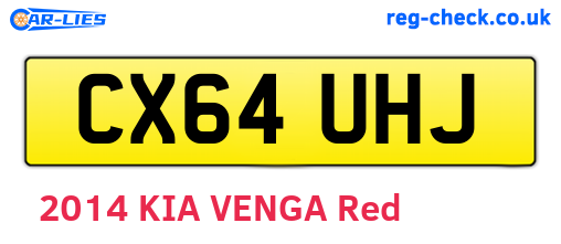 CX64UHJ are the vehicle registration plates.