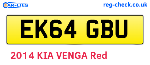 EK64GBU are the vehicle registration plates.