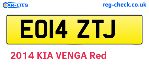 EO14ZTJ are the vehicle registration plates.