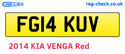 FG14KUV are the vehicle registration plates.