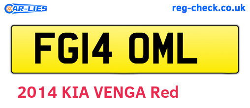 FG14OML are the vehicle registration plates.