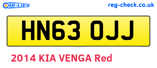 HN63OJJ are the vehicle registration plates.