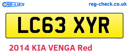 LC63XYR are the vehicle registration plates.