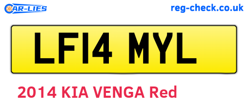 LF14MYL are the vehicle registration plates.