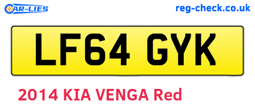 LF64GYK are the vehicle registration plates.