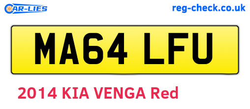 MA64LFU are the vehicle registration plates.