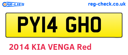 PY14GHO are the vehicle registration plates.