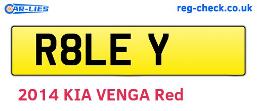 R8LEY are the vehicle registration plates.