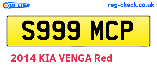 S999MCP are the vehicle registration plates.