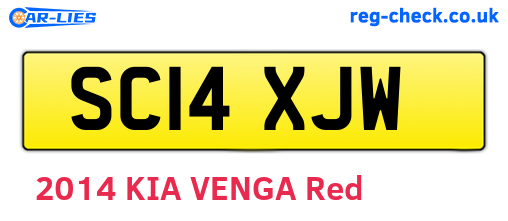 SC14XJW are the vehicle registration plates.