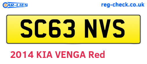 SC63NVS are the vehicle registration plates.