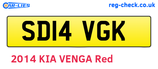 SD14VGK are the vehicle registration plates.