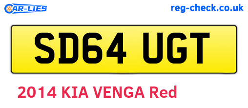 SD64UGT are the vehicle registration plates.