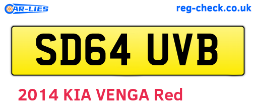 SD64UVB are the vehicle registration plates.