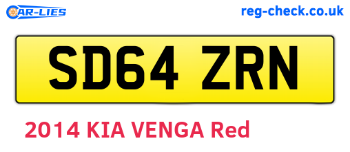 SD64ZRN are the vehicle registration plates.