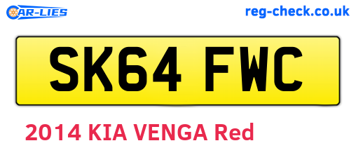 SK64FWC are the vehicle registration plates.