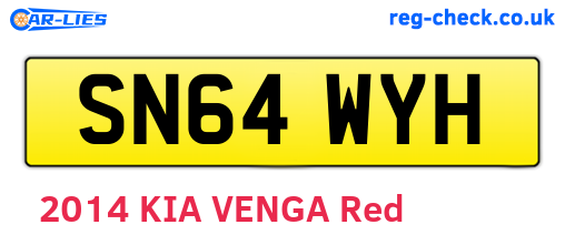 SN64WYH are the vehicle registration plates.