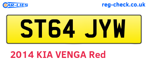 ST64JYW are the vehicle registration plates.