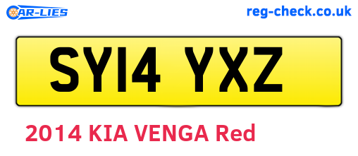 SY14YXZ are the vehicle registration plates.