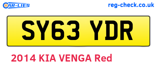 SY63YDR are the vehicle registration plates.