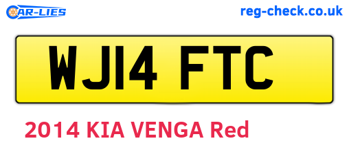 WJ14FTC are the vehicle registration plates.
