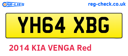 YH64XBG are the vehicle registration plates.