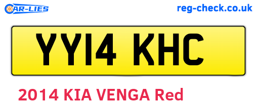 YY14KHC are the vehicle registration plates.
