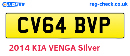 CV64BVP are the vehicle registration plates.