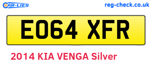 EO64XFR are the vehicle registration plates.