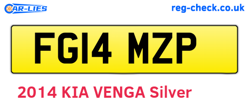 FG14MZP are the vehicle registration plates.