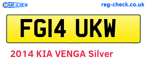 FG14UKW are the vehicle registration plates.