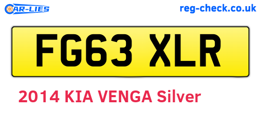 FG63XLR are the vehicle registration plates.