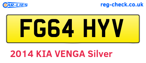 FG64HYV are the vehicle registration plates.