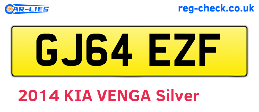 GJ64EZF are the vehicle registration plates.