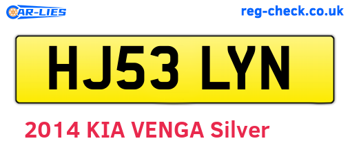 HJ53LYN are the vehicle registration plates.