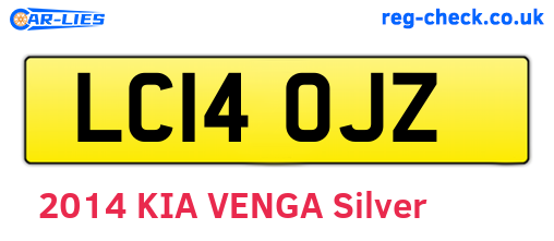 LC14OJZ are the vehicle registration plates.