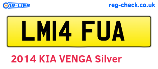 LM14FUA are the vehicle registration plates.